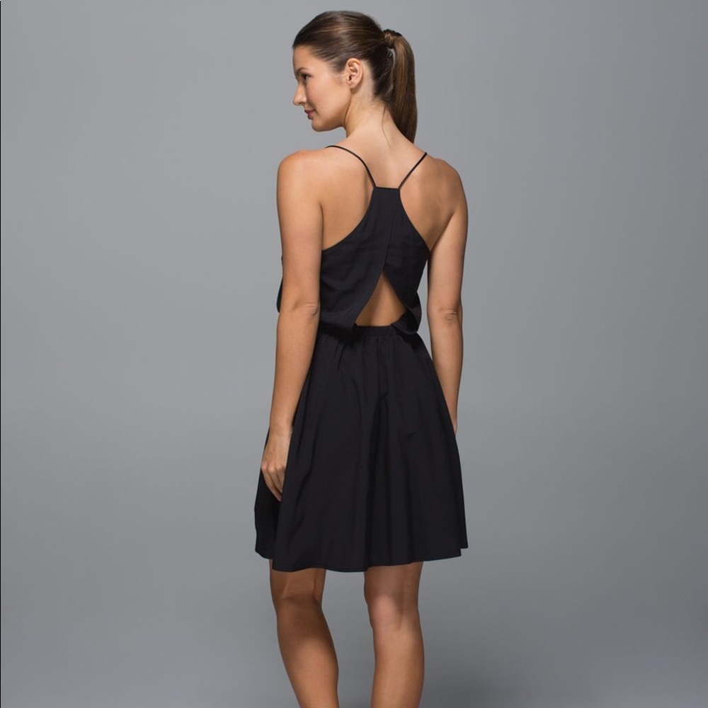 Lululemon Black City Summer Dress Cross Back  EUC